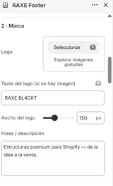 RAXE Footer — Premium Section for Shopify
